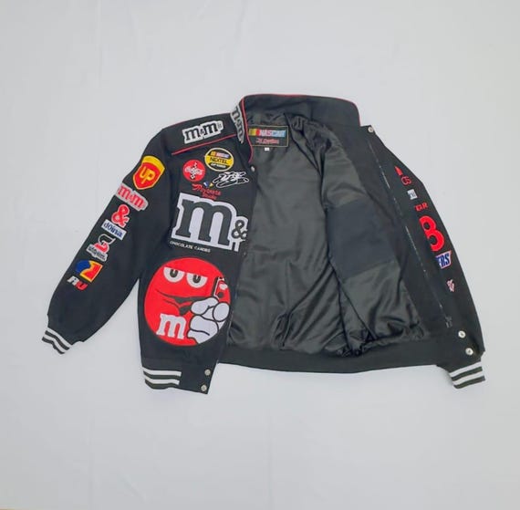 Vintage Nascar JH Design M&ms Snap Black Cotton Jacket - Etsy