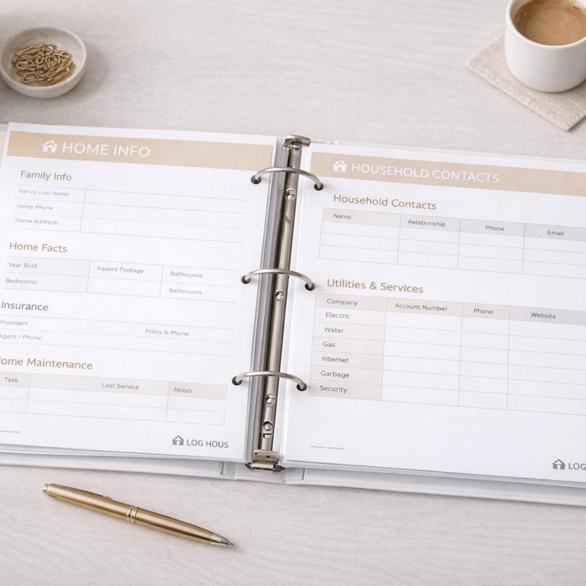 Home Management Binder Printable | Ultimate Life Binder Organizer ...