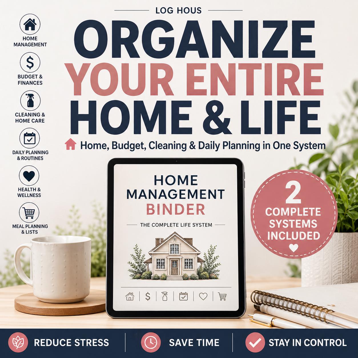 Home Management Binder Printable | Ultimate Life Binder Organizer ...