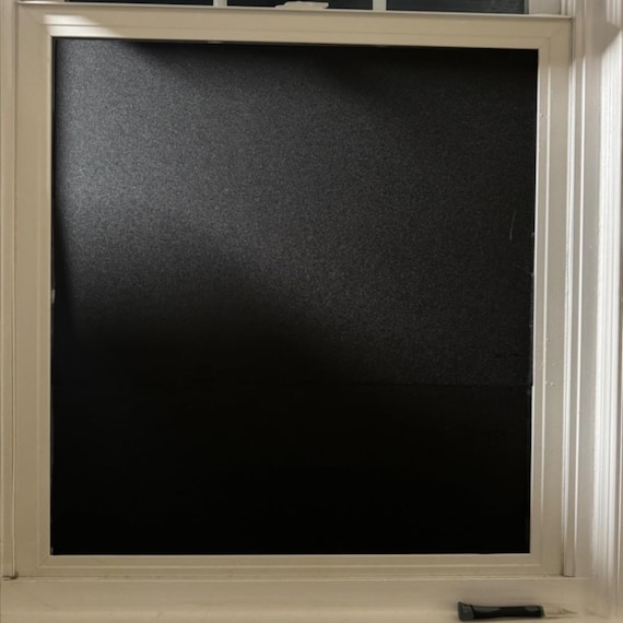 Blackout Window Film 17.5x78.7in – Total Light Blocking Static Cling Privacy Glass Cover, No Adhesive, UV & Heat Control Window Tint