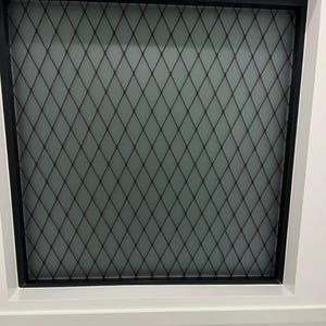 Frosted Black Lattice Window Film 17.7&quot;x78.7&quot;– Static Cling Privacy Glass Film for Home Office – Removable Anti-UV Sun Blocking Window Cover