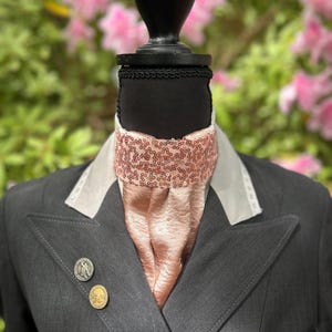 Cream and Rose Gold Dressage Stock Tie