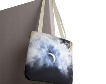 Polyester draagtas zonsverduistering – Celestial Galaxy-print