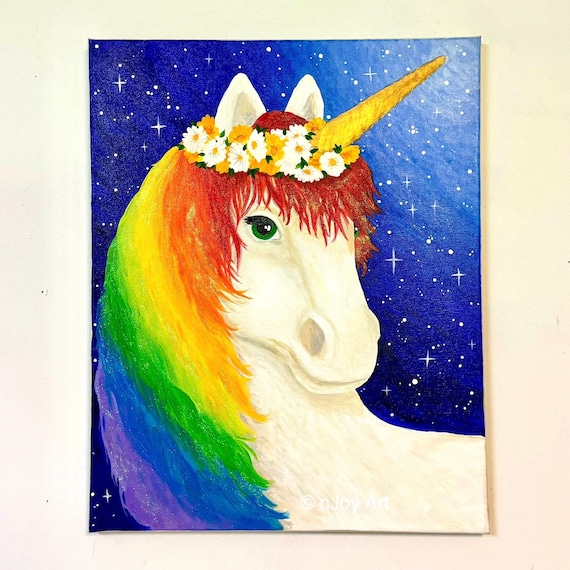 Cuadro En Lienzo Unicornio Y Arco Iris De Patrones Sin Fisuras Aisladas Sobre Fondo Blanco 187451558