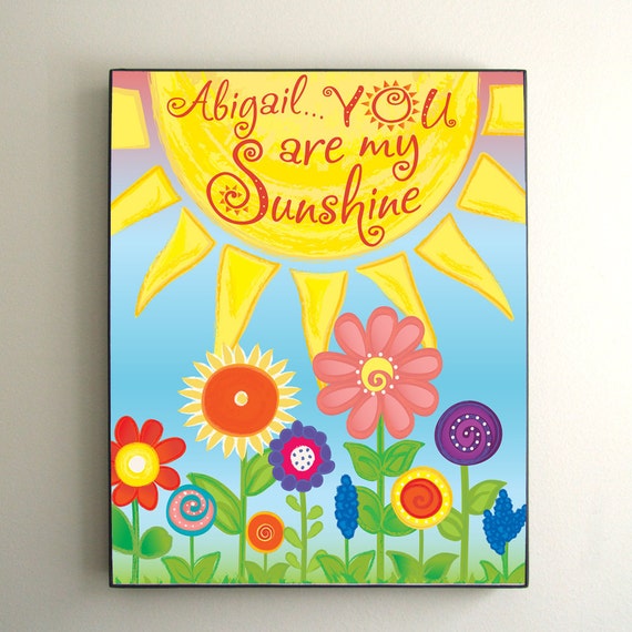 Personalized 'YOU are my SUNSHINE' 8x10 print art for | Etsy