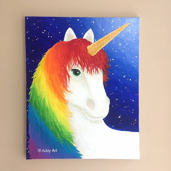Unicorn acrylic painting online