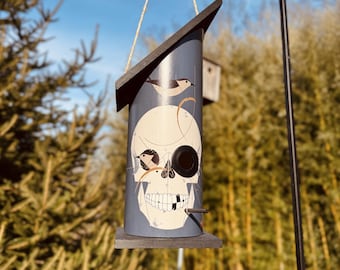 Charley Harper Wrented Large Vertical Round Wood/PVC Birdhouse