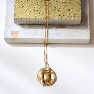 Juno Pendant Necklace / Custom Hand Sculpted / 9ct 18ct Recycled Gold & Sterling Silver / 20mm Boob Medallion / Sustainable / Free Shipping