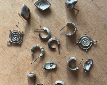 Earring Making Kit / Wax Carving / Cast in Recycled Silver + Polished in London / All Tools, Materials & Tutorials to Carve