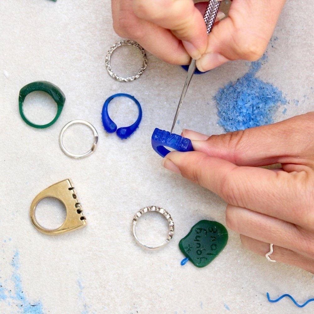 Ring Making Kit Rose Gold Ring Blanks Ring Settings Faux Druzy Cabochons  Jewelry Making Kit 80pcs