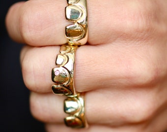 TEETHMARKS RING : Ethically hand sculpted in 18ct gold vermeil, 9ct gold, or recycled silver