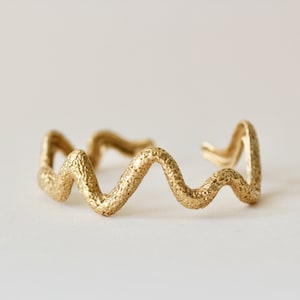 Samurda Cuff | Recycled silver bracelet | 18k Gold Vermeil | Locally hand-crafted in the UK | Ocean and sea inspired