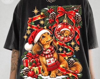 Christmas Dachshund PNG,Trending png, Dog mom png, Popular png, Dachshund Christmas Shirt Design, Sublimation