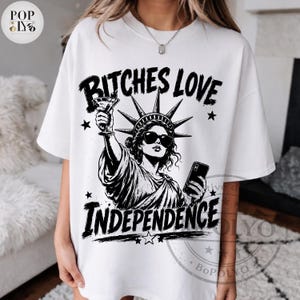 Bitches Love Independence Funny 4th Of July PNG SVG, Retro Patriotic Shirt Design, USA Sublimation File image 9