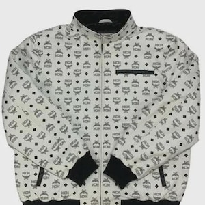 Monogramm Leder Bomberjacke: Unisex Designer Streetwear