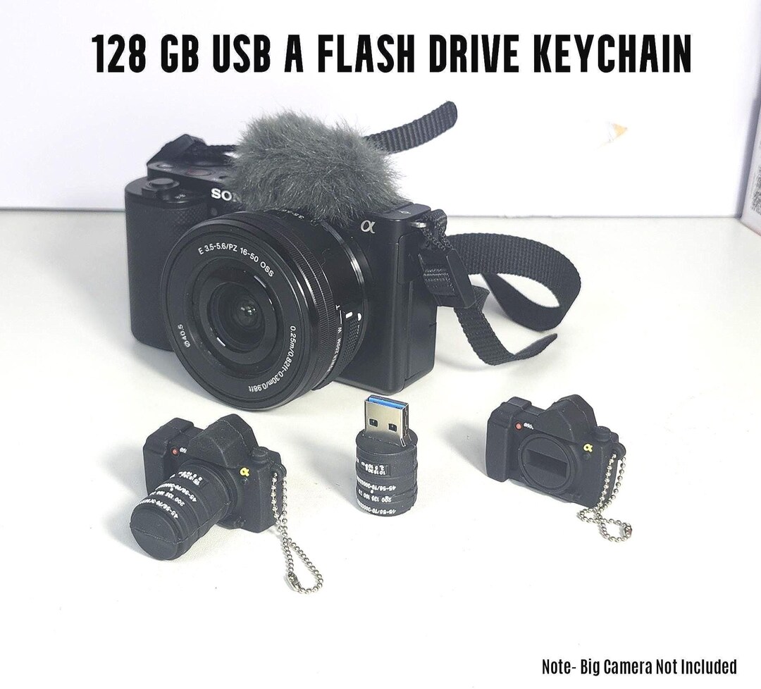 Mini Camera Keychain USB Flash Drive | 128GB U Disk Gift for ...