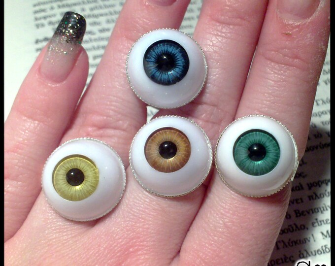 Realistic Eyeball Ring Eye Ring Anatomy Ring Curiosity Etsy