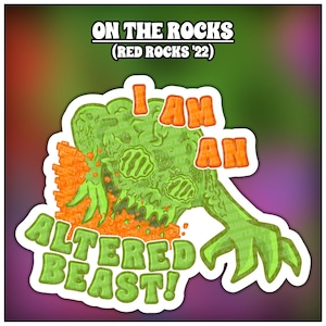 Adesivo Red Rocks di King Gizzard e il mago lucertola, bestia alterata