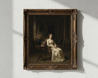 Lady in the Library| Classic Vintage Printable Wall Art | Instant Digital File