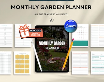 Monthly Garden Planner Printable Gardening Calendar Garden Layout Plant Tracker Seasonal To Do List Supplier Tracker Gardening Notes PDF