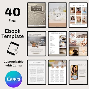 Editable Canva eBook Template | 40-Page eBook | Checklist | Brochure | Lead Magnet | Coaching| Blogger | Magazine | Cover Design