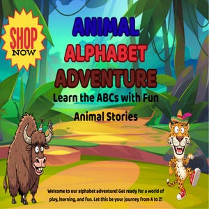 Children&#39;s Illustrated Book - Animal Stories A-Z - Printable PDF - Digital Download