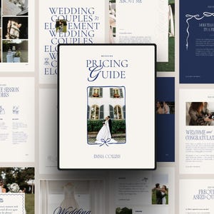 Wedding Photography Pricing Guide Template, Romantic Canva Brochure, Photographer Luxury Price List