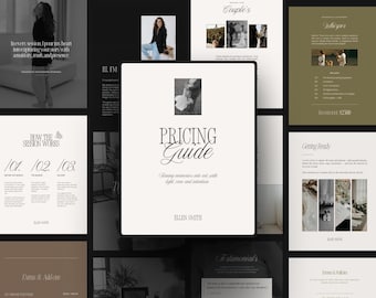 Wedding Photographer Pricing Guide Template Canva, Client Welcome Packet
