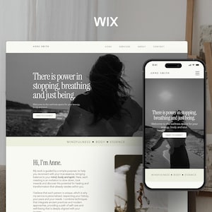 Wellness Wix Website Template | Spiritual Coach, Holistic Therapist, Health Coach & Yoga