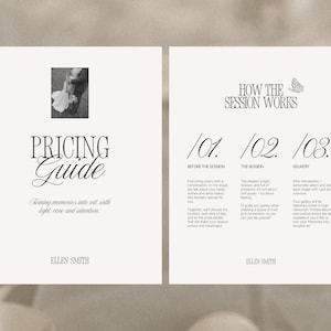 Wedding Photographer Pricing Guide Template Canva, Client Welcome Packet image 2
