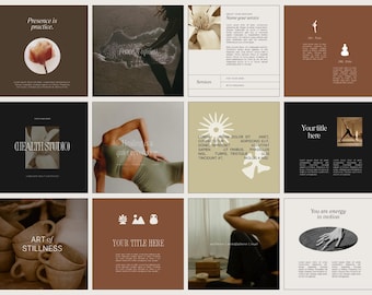 Spiritual Coach Instagram Template, Wellness, Health Coach & Yoga | Canva | Earthy