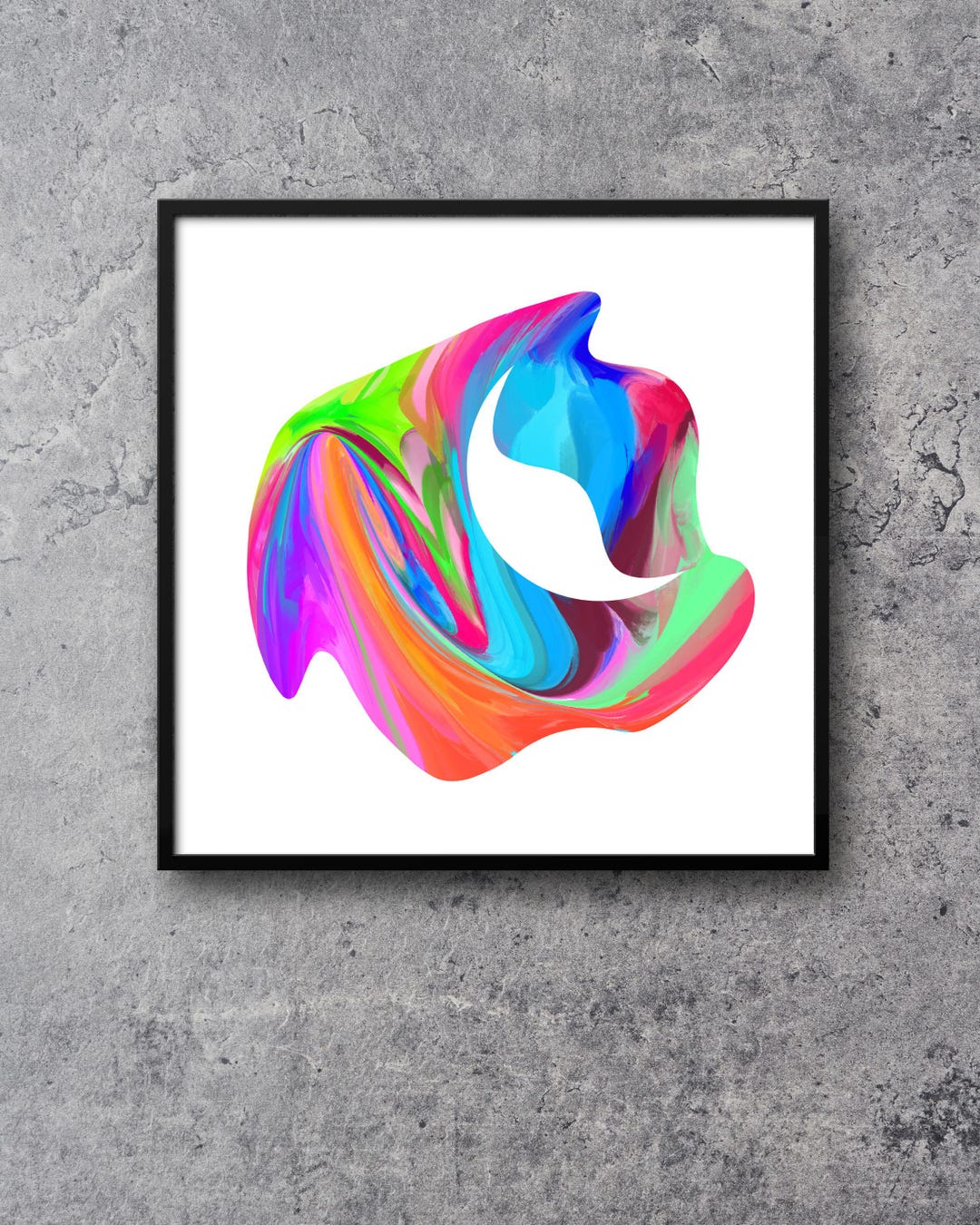 3D Smile Painting Fine Art Print- Colorful Abstract Smile Wall Art ...