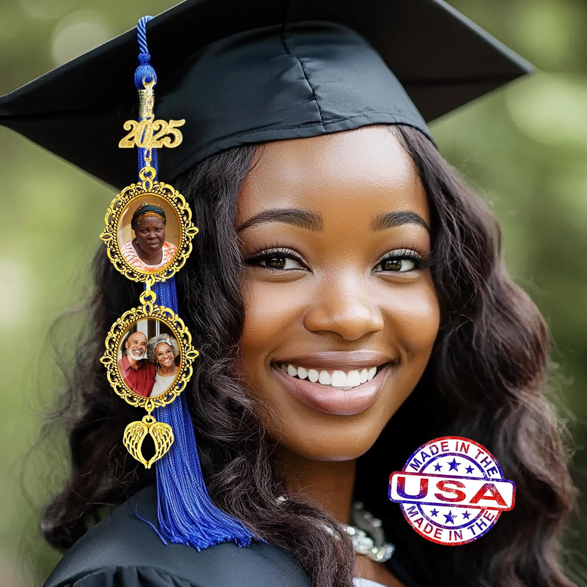 Personalized Graduation Cap Photo Charms | Memorial Tassel | Graduation Gift