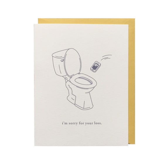 Smartphone dans les toilettes / Humour adulte / Humour de sympathie / Carte  humoristique / Amitié / Drôle de carte / Carte pour ami / Carte de voeux  blanc -  France