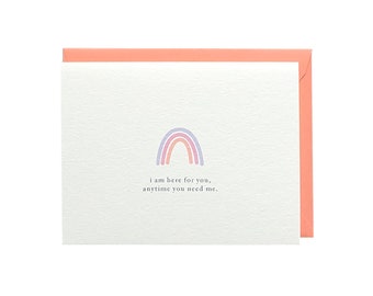 Rainbow / Here for You / I Care / Support / Encouragement / Thinking of You / Not Alone / Sympathy / Just Because / Friendship / Blank Card