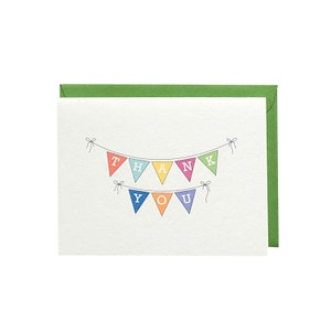 Thank You / Pennants / Thanks / Greeting Card / Blank Greeting Card / Card Box