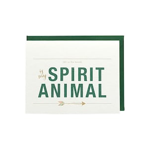 My Spirit Animal / Fill In the Blank / Humor / Friendship / Funny Greeting Card / Card for Friend / Blank Greeting Card