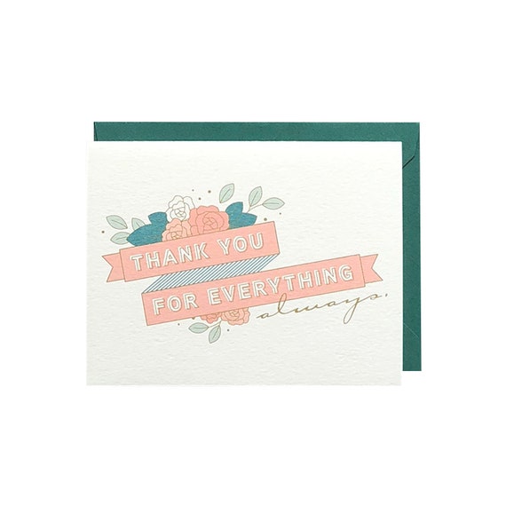 Thank You For Everything Always Thank You Thanks Thank Etsy