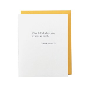 Numb Arm / New Love / New Relationship / Relationship Card / Love Card / Love / Humorous / Card for Him / Card for Her / Blank Greeting Card