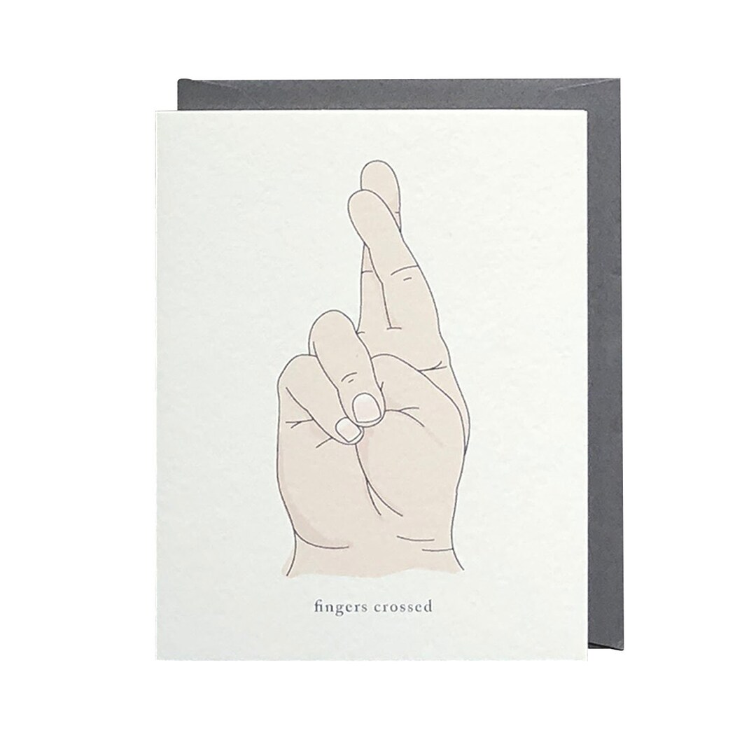 Fingers Crossed / Good Luck Card / Encouragement Card / Supportive Card ...
