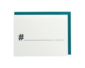 Hashtag / Fill In the Blank / Funny Greeting Card / Friendship / Pop Culture / Humor / Blank Greeting Card