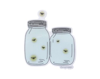Firefly Jar / Glass Jar / Sticker / Vinyl / Tumbler Sticker / Phone Sticker / Computer Sticker / Die Cut Sticker / Lightning Bugs / Firefly