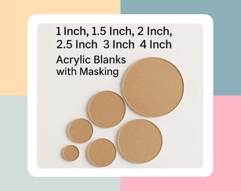 Acrylic blanks, circle, acrylic discs, acrylic circle blanks, badge reel blanks, ornament blanks, ornament discs, milestone discs