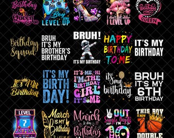 Birthday Png, Sublimation Design, Birthday Sublimation, Colorful Png, Leopard Png, T-Shirt Design, Instant Digital Download Png, DTF