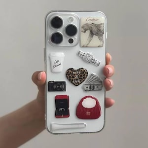 Adesivi 3D Lucky Girl per telefono – realizzati su misura in resina epossidica
