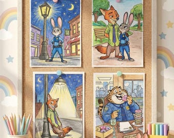 Livre de coloriage Zootopie 20 pages | Judy Hopps et Nick Wilde (PDF)