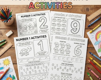 Number Tracing 1-9 Worksheets | Preschool Handwriting Practice (PDF)