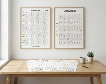 Paquete Ultimate 2026 de seguimiento de hábitos y estado de ánimo / Sistema de objetivos 3 en 1 / Conjunto mensual inspirado en el viaje anual de 2026 y "Inside Out" / Mapa de objetivos de 365 días