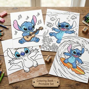 Lilo and Stitch Coloring Pages | Kids Activity (Digital Download PDF)