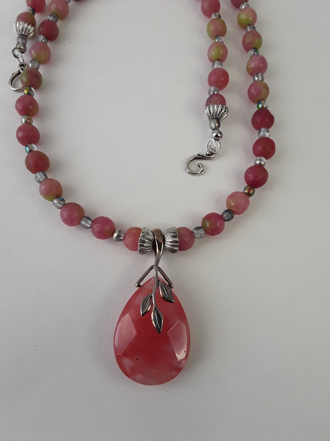 Veronica Necklace in Pink Quartz main image 0